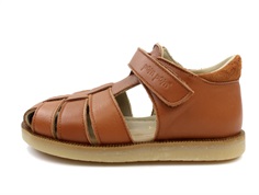 Pom Pom sandal camel with velcro